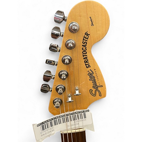 Used Squier Standard Stratocaster Red Solid Body Electric Guitar