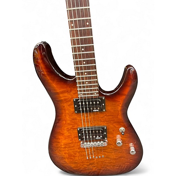 Used Schecter Guitar Research C6 PLUS BROWN Solid Body Electric Guitar