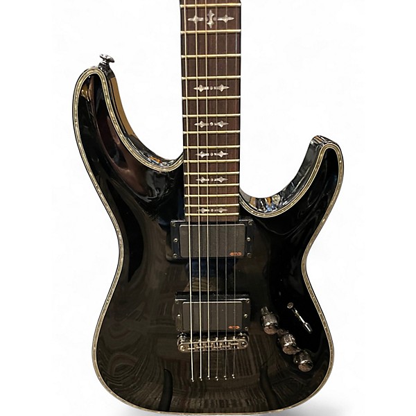 Used Schecter Guitar Research Hellraiser C1 BLACK Solid Body Electric Guitar