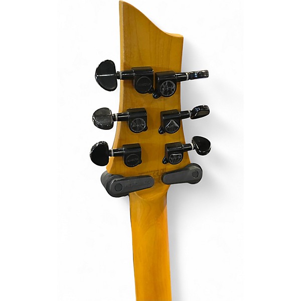 Used Schecter Guitar Research C-6 Elite Trans Green Solid Body Electric Guitar