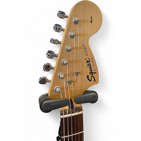 Used Squier Standard Stratocaster Purple Solid Body Electric Guitar