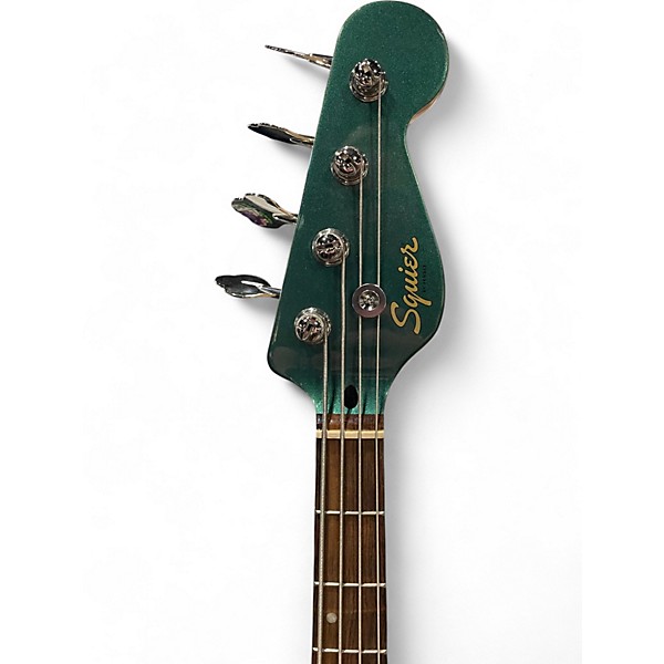 Used Squier Paranormal Rascal HH Sherwood Green Electric Bass Guitar