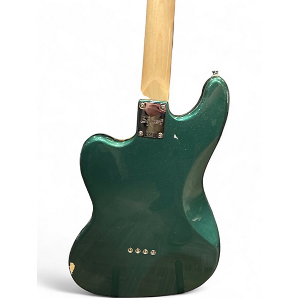 Used Squier Paranormal Rascal HH Sherwood Green Electric Bass Guitar