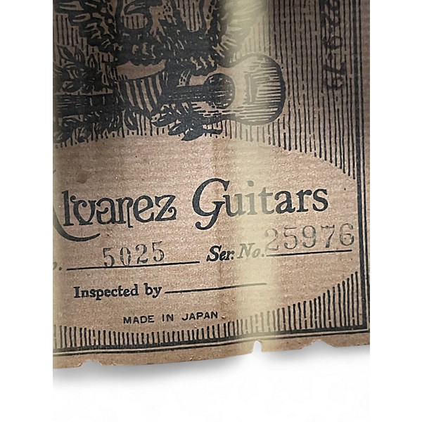 Used 1990s Alvarez 5025 Dreadnought Cherry Sunburst Acoustic Guitar