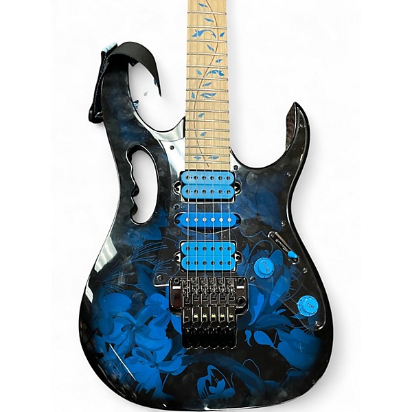 Used Ibanez JEM77P Steve Vai Signature Blue Floral Pattern Solid Body Electric Guitar