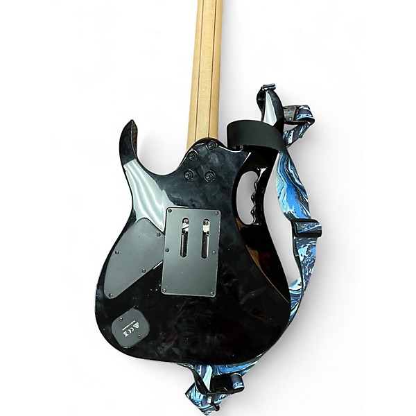 Used Ibanez JEM77P Steve Vai Signature Blue Floral Pattern Solid Body Electric Guitar