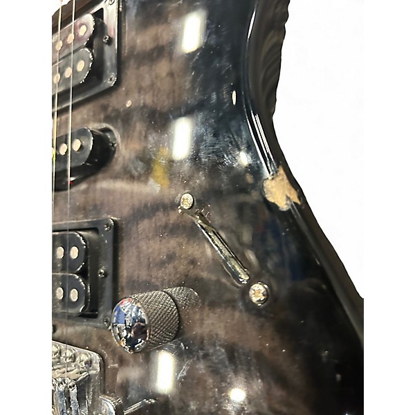 Used Ibanez GRX70QA Trans Black Solid Body Electric Guitar