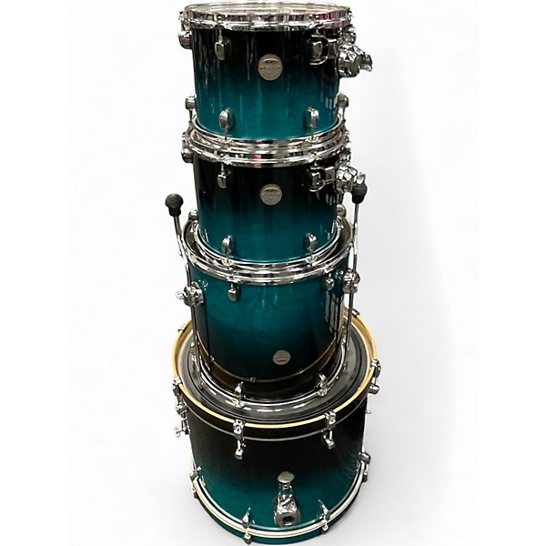 Used Mapex 4 Piece Meridian Berch Blue Burst Drum Kit