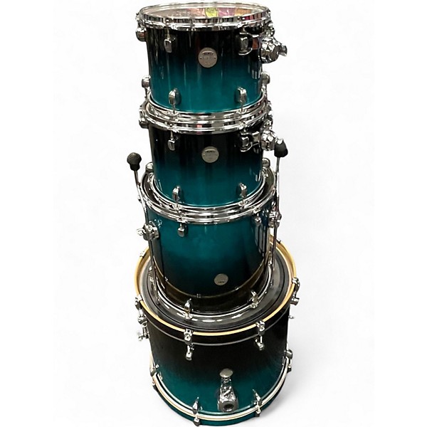 Used Mapex 4 Piece Meridian Berch Blue Burst Drum Kit