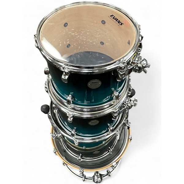 Used Mapex 4 Piece Meridian Berch Blue Burst Drum Kit