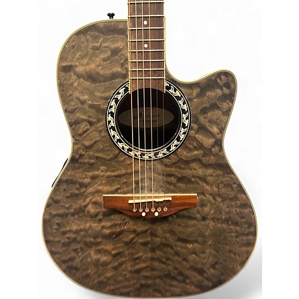 Used Ovation AE128 Gray Acoustic Electric Guitar