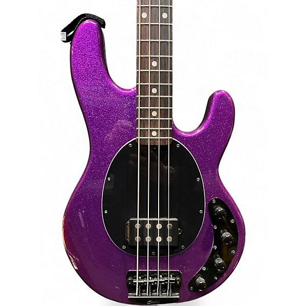Used Sterling by Music Man Ray34 Purple Sparkle Electric Bass Guitar