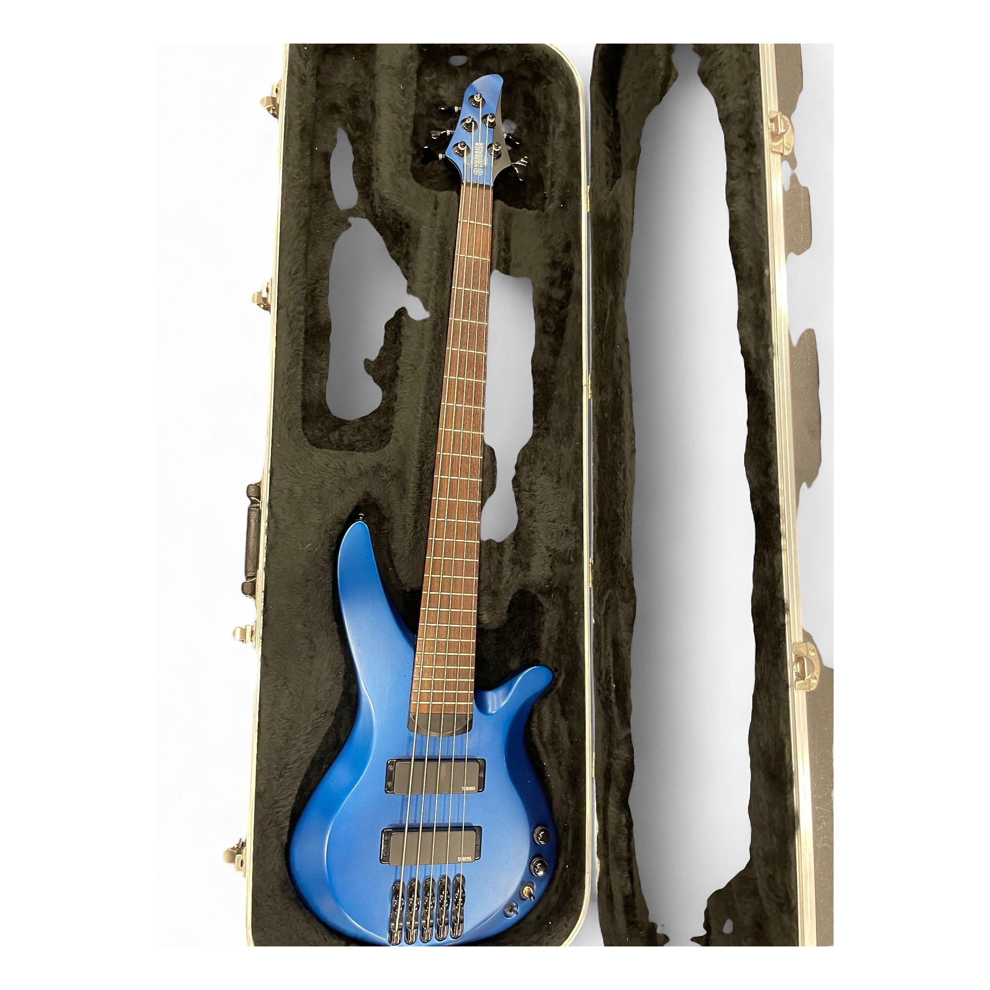 Used Yamaha RBX775 5 String Blue Electric Bass Guitar Blue