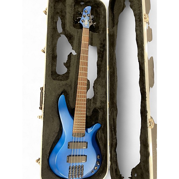 Used Yamaha RBX775 5 String Blue Electric Bass Guitar