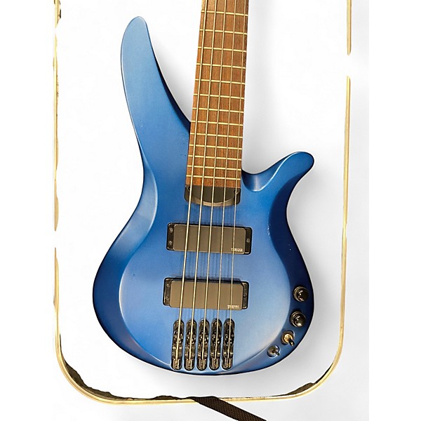 Used Yamaha RBX775 5 String Blue Electric Bass Guitar