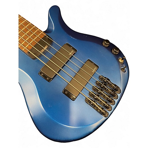 Used Yamaha RBX775 5 String Blue Electric Bass Guitar
