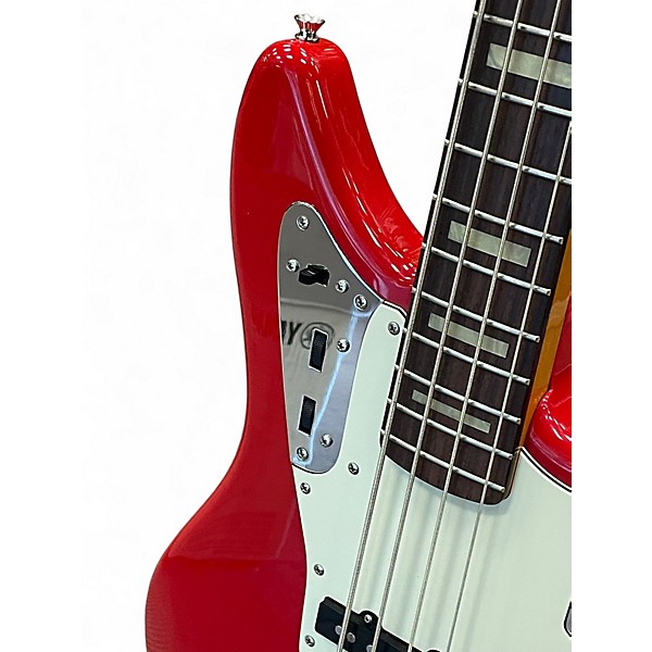 Used Fender JAB J-Craft Jaguar Bass MIJ Hot Rod Red Electric Bass Guitar