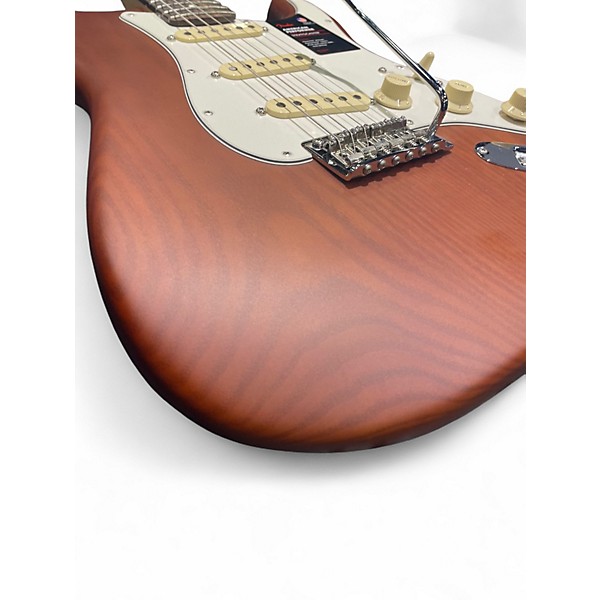 Used Fender Limited Edition American Performer Timber Stratocaster Brown Solid Body Electric Guitar