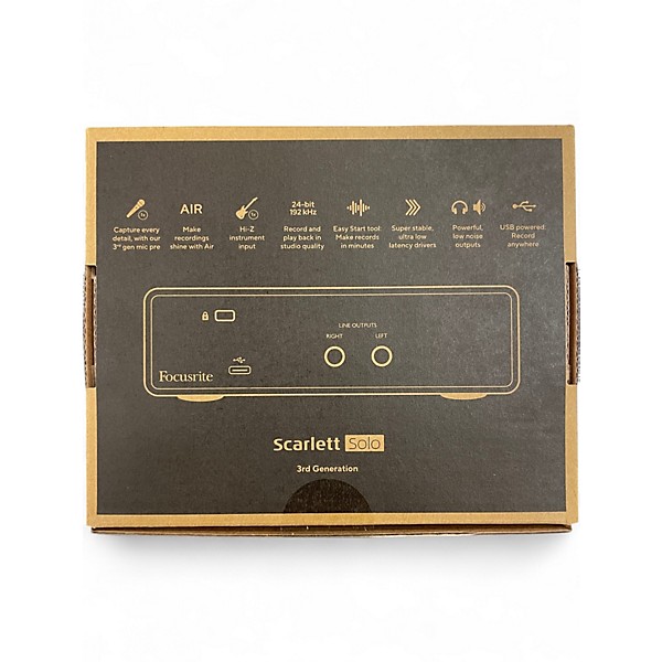 Used Focusrite Scarlett Solo Gen 3 Audio Interface