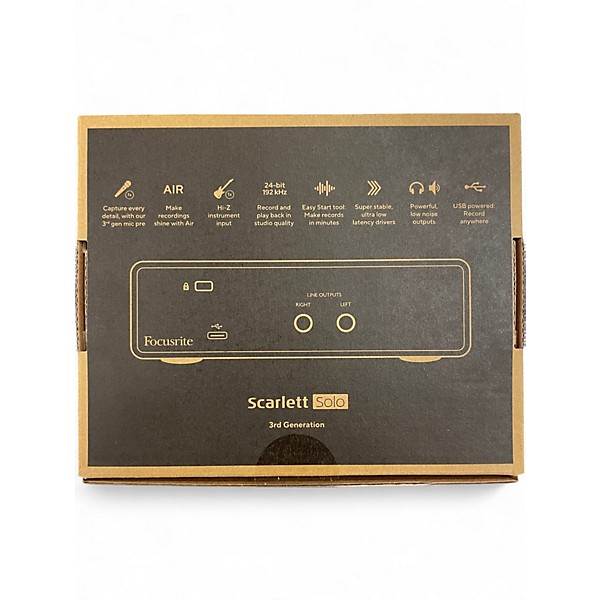 Used Focusrite Scarlett Solo Gen 3 Audio Interface