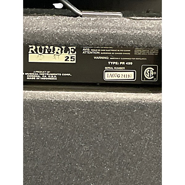 Used Fender Rumble 25 25W 1x10 Bass Combo Amp