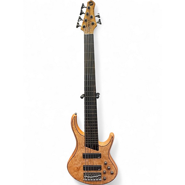 Used MTD Kingston KZ 6 String Natural Maple Electric Bass Guitar