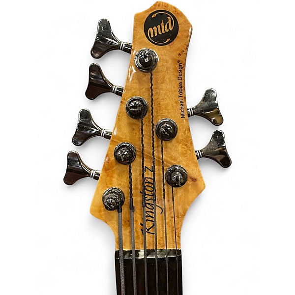 Used MTD Kingston KZ 6 String Natural Maple Electric Bass Guitar