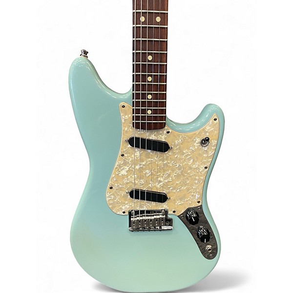 Used 2002 Fender CYCLONE Daphne Blue Solid Body Electric Guitar