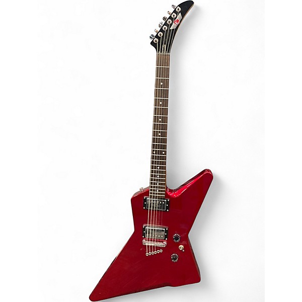 Used 2000s Epiphone EXPLORER Candy Apple Red Metallic Solid Body Electric Guitar