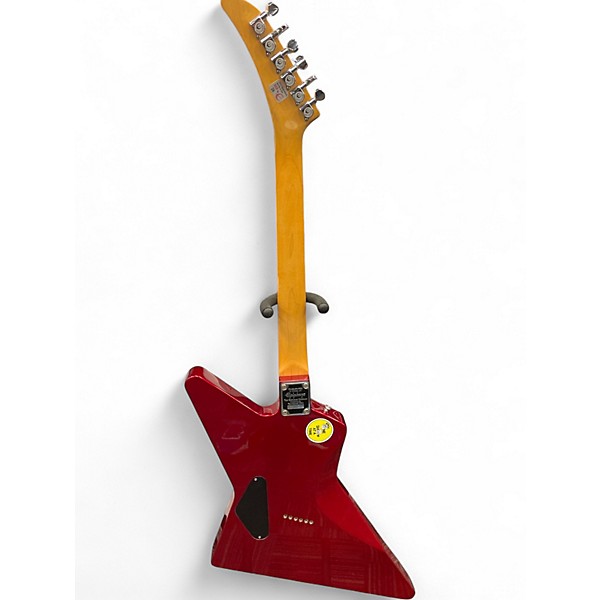 Used 2000s Epiphone EXPLORER Candy Apple Red Metallic Solid Body Electric Guitar