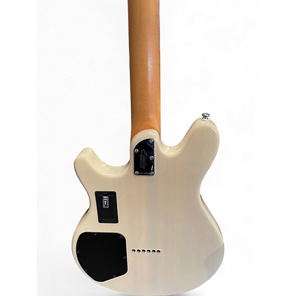 Used Sterling by Music Man Valentine Trans Buttermilk Solid Body Electric Guitar