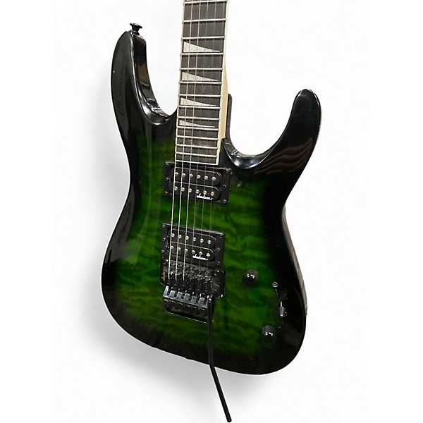 Used Jackson Dinky JS32Q Green Solid Body Electric Guitar