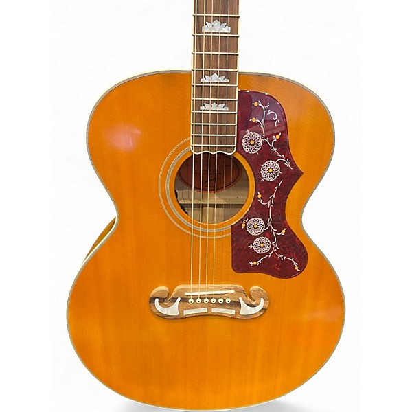 Used Epiphone J-200 Natural Acoustic Electric Guitar