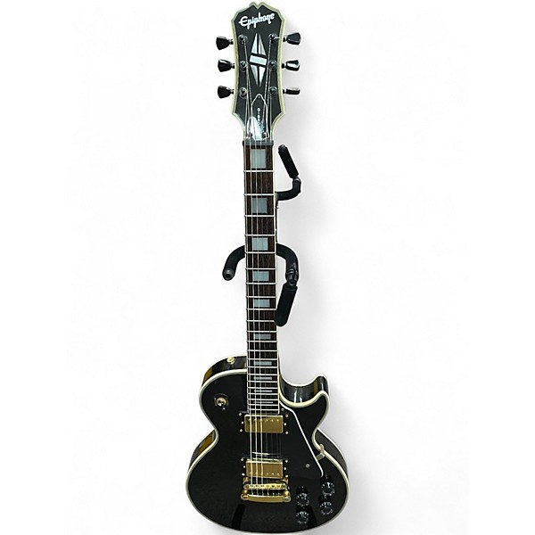 Used Epiphone Les Paul Custom Ebony Solid Body Electric Guitar