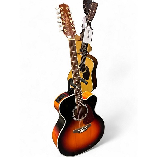 Used Takamine GJ72CE-12 3 Color Sunburst 12 String Acoustic Electric Guitar