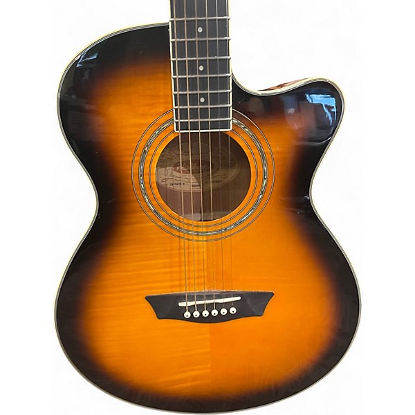 Used Washburn EA15ATB-A 2 Color Sunburst Acoustic Guitar