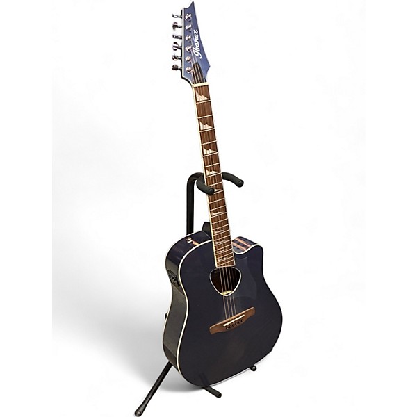 Used Ibanez ALT30 Altstar Ice Blue Metallic Acoustic Electric Guitar