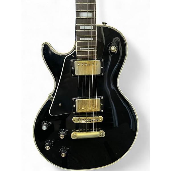 Used Bradley Fujigen Gakki LP CUSTOM Black Solid Body Electric Guitar