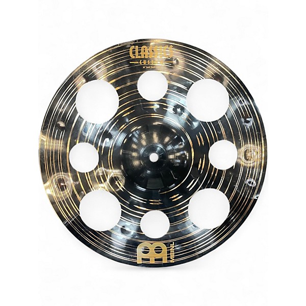Used MEINL 14in dark trash crash Cymbal
