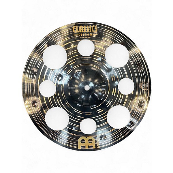 Used MEINL 14in dark trash crash Cymbal