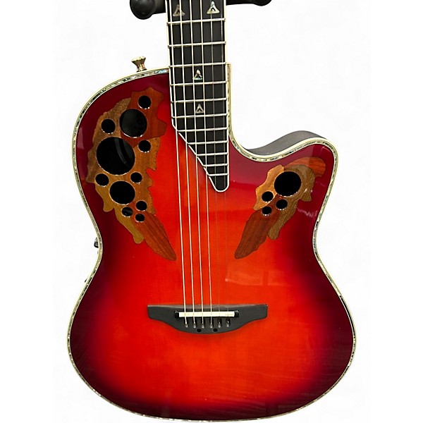 Used Ovation C2078AX Cherry Sunburst Acoustic Electric Guitar