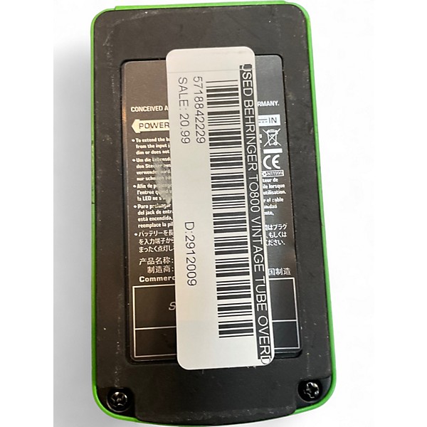 Used Behringer TO800 Vintage Tube Overdrive Effect Pedal