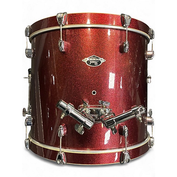 Used Pearl 5 Piece Export Burgundy Drum Kit