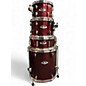 Used Pearl 5 Piece Export Burgundy Drum Kit