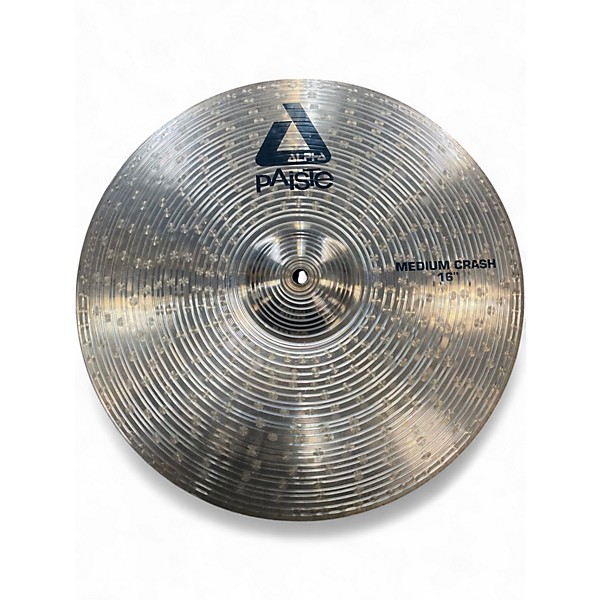 Used Paiste 16in ALPHA MEDIUM CRASH Cymbal
