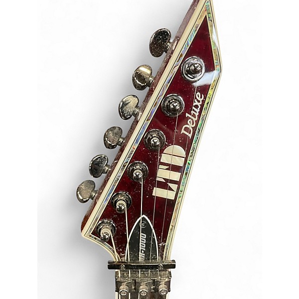 Used ESP LTD MH1000 Deluxe Red Solid Body Electric Guitar