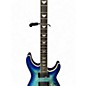 Used Schecter Guitar Research Omen Extreme 6 Blue Burst Solid Body Electric Guitar