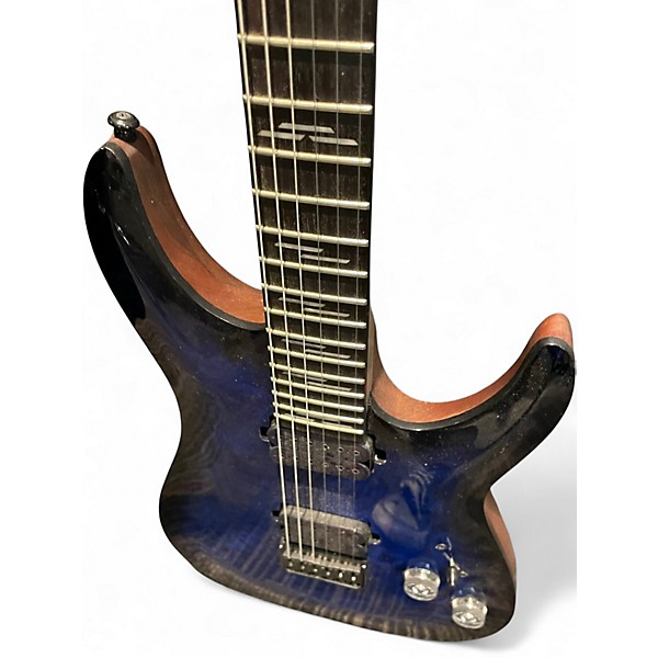 Used Schecter Guitar Research omen elite Blue Solid Body Electric Guitar