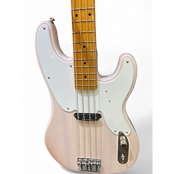 Used Squier Precision Bass Trans Pink Electric Bass Guitar