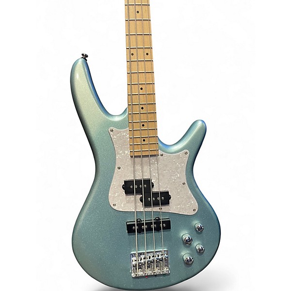 Used Ibanez SRMD200 Ice Blue Metallic Electric Bass Guitar